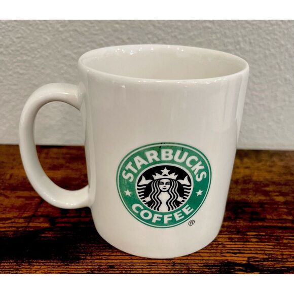 Vintage STARBUCKS Collectible Coffee Tea 8oz Mug Original Siren Mermaid Logo '04 - Picture 2 of 4